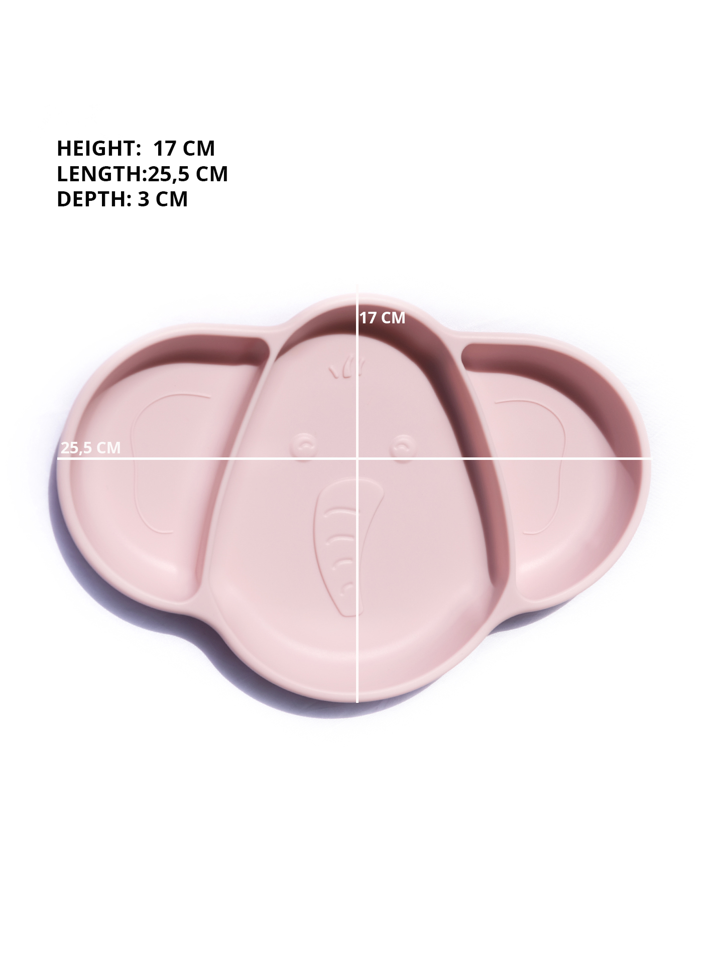 silicone elephant pink dimentions