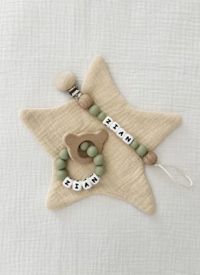 Personalised Dummy clip and Teether set